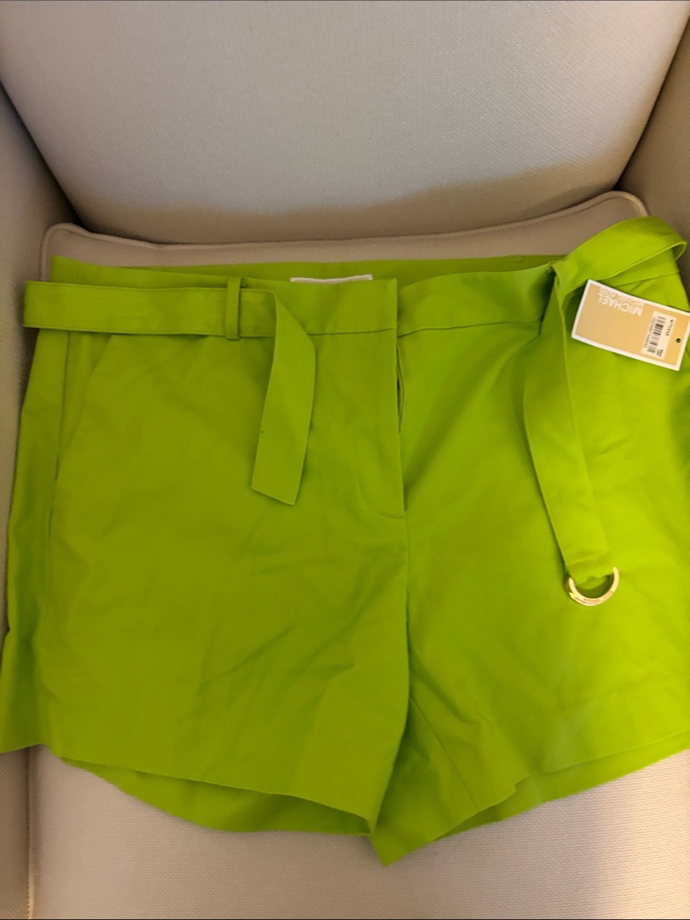 Michael Kors Lime Green Belted Skort